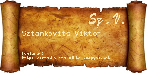 Sztankovits Viktor névjegykártya