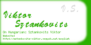 viktor sztankovits business card